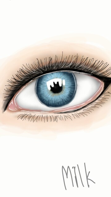 Realistic eye doodle 030 #doodle #eye #realistic #blue #idk