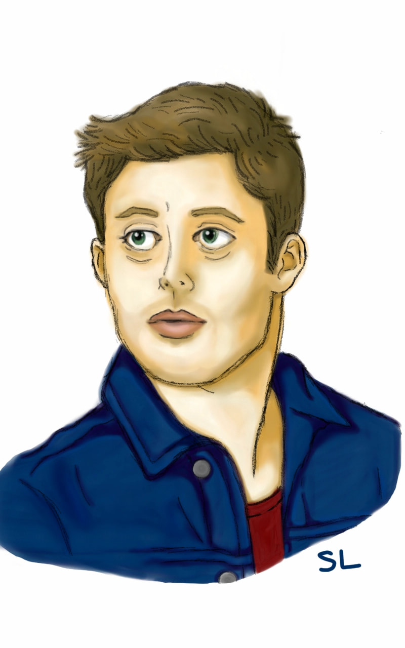 Jensen Ackles as Dean Winchester in Supernatural. #myfavcelebrity #fridayswithsketch
