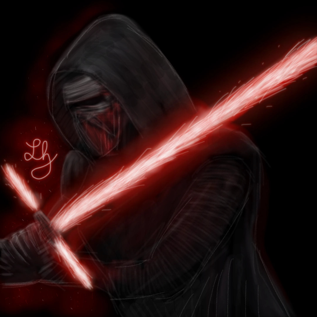 ❤🖤😍Kylo ren😍🖤❤ | A real #villain #myvillain  | I have painted a long time on this😥 For all #starwars #fans! #art for ‪@KaliDragons‬ 😃😄Thanks for your great star wars sketches!😘 #kyloren #Lightsaber #DarkSide #dark #sith